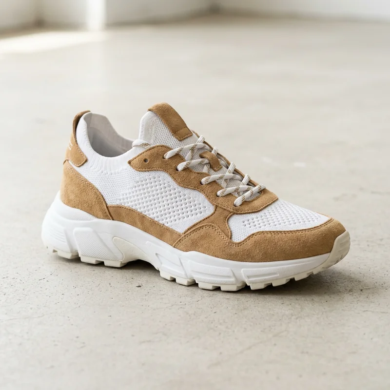 Generic running sneaker generated by Nano Banana 2, clean and brand-free