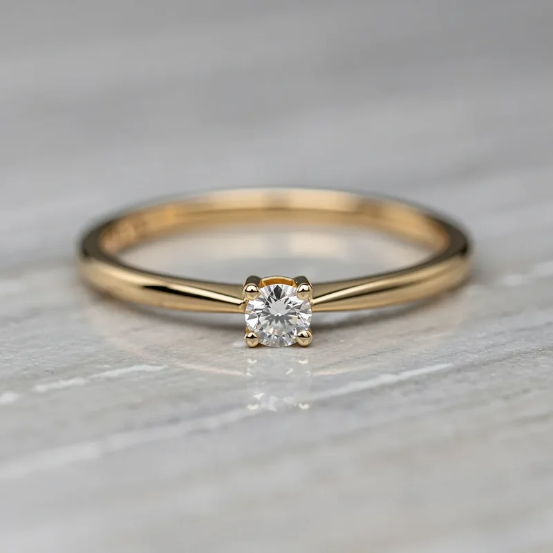 Gold diamond ring generated by FLUX.2 Pro with the sharpest diamond facet detail