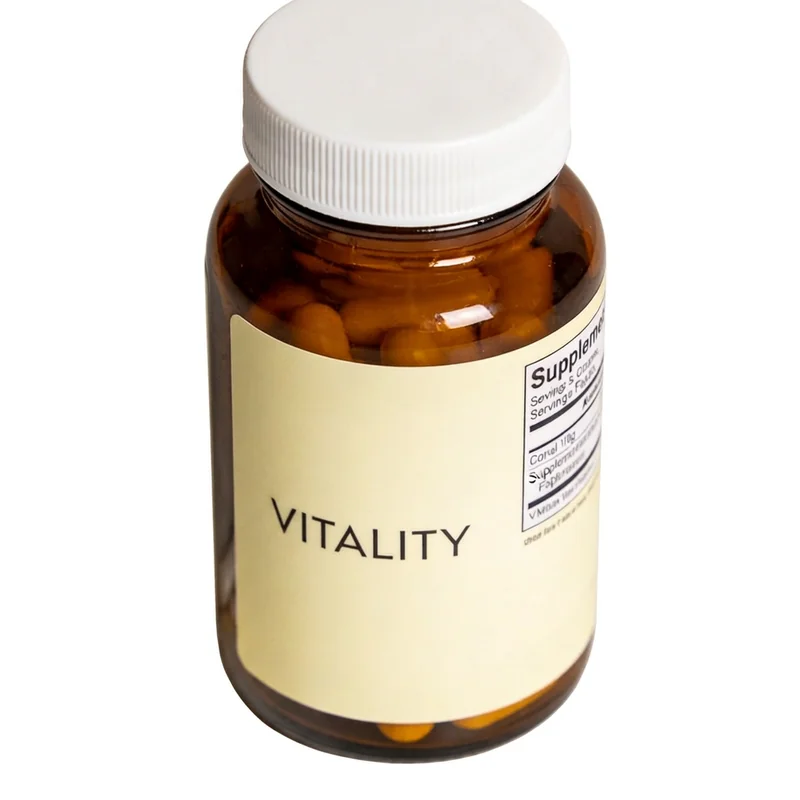 Nano Banana 2 Amazon main-image test showing an amber supplement bottle against a near-white background