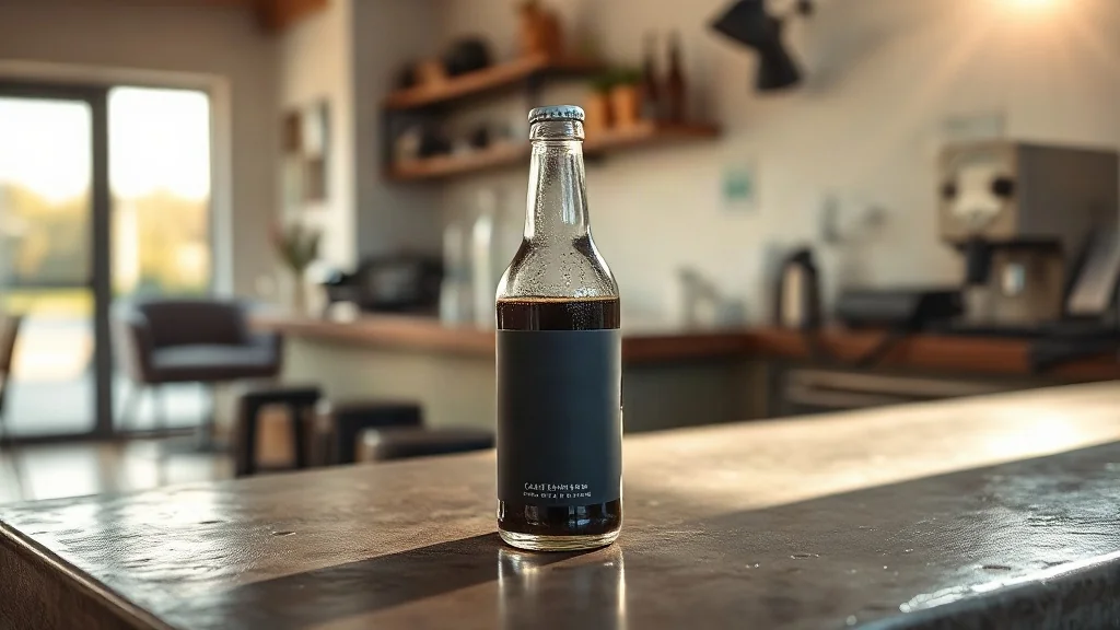 Generated product-still reference of a matte-black cold-brew bottle