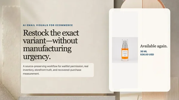 AI Back-in-Stock Email Images: Preserve the Variant