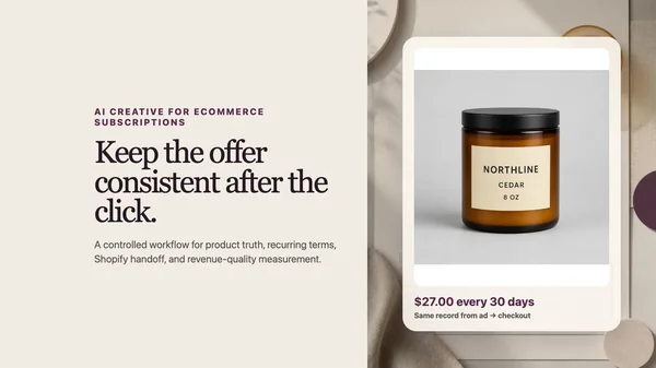 AI Subscription Ad Creative: Keep the Offer Consistent